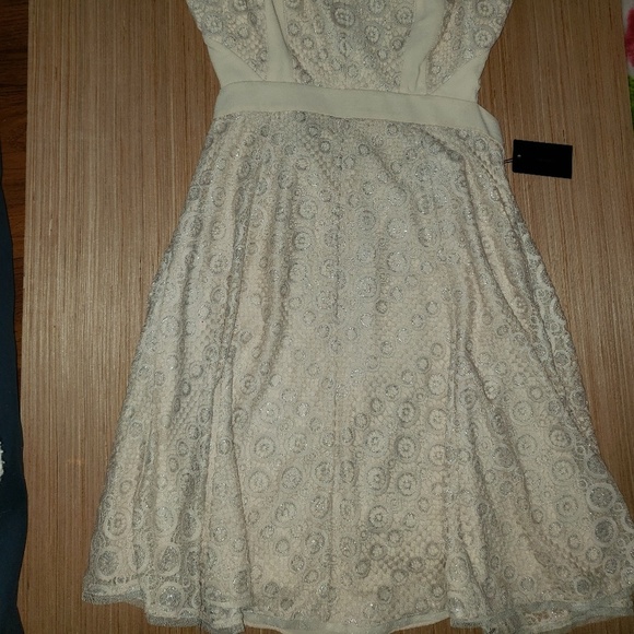 NWT BCBGMAXAZRIA Tan DRESS - Picture 3 of 4